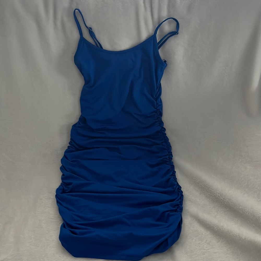 Blue mini dress